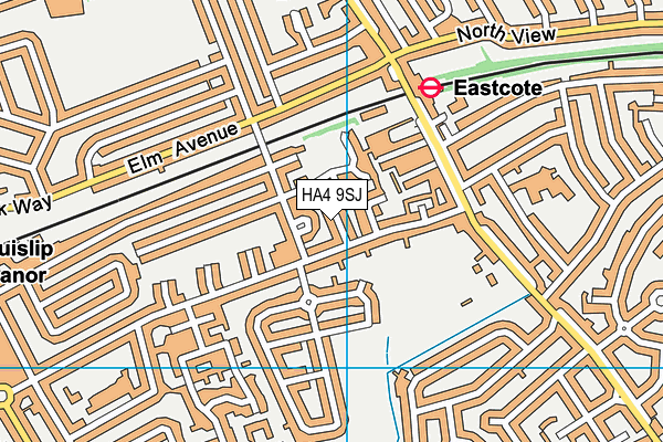 HA4 9SJ map - OS VectorMap District (Ordnance Survey)