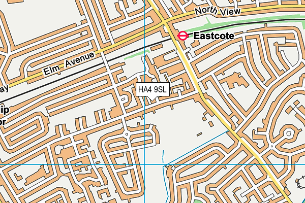 HA4 9SL map - OS VectorMap District (Ordnance Survey)