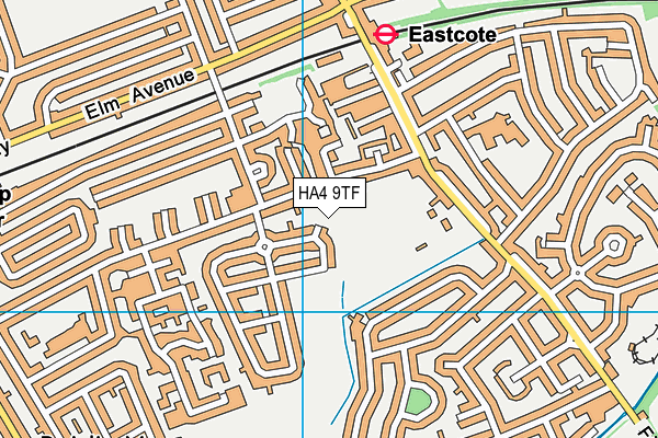 HA4 9TF map - OS VectorMap District (Ordnance Survey)