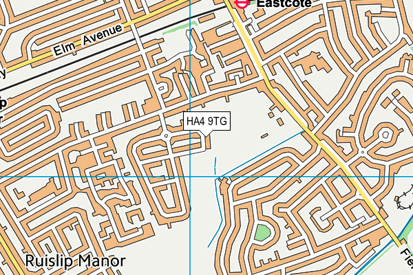 HA4 9TG map - OS VectorMap District (Ordnance Survey)