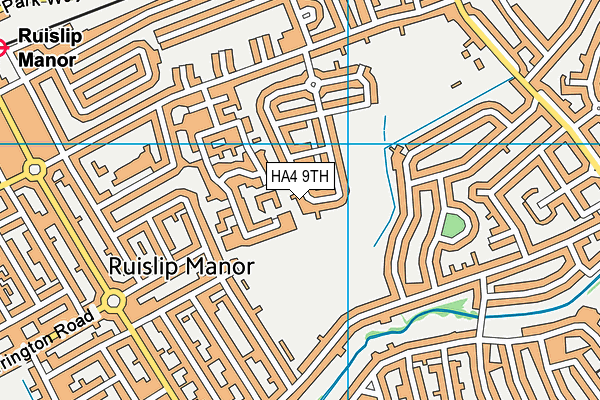 HA4 9TH map - OS VectorMap District (Ordnance Survey)