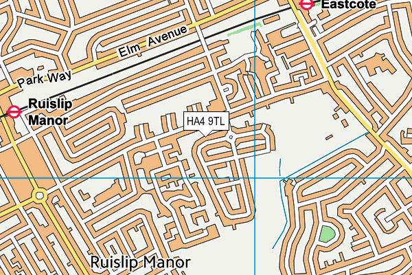 HA4 9TL map - OS VectorMap District (Ordnance Survey)