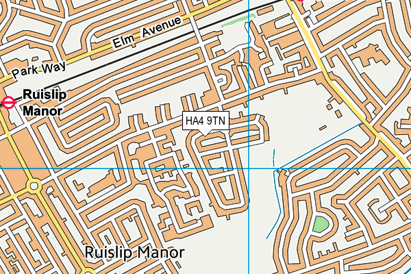 HA4 9TN map - OS VectorMap District (Ordnance Survey)