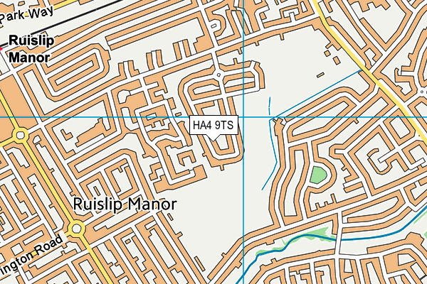 HA4 9TS map - OS VectorMap District (Ordnance Survey)