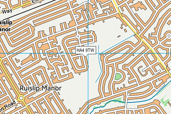 HA4 9TW map - OS VectorMap District (Ordnance Survey)