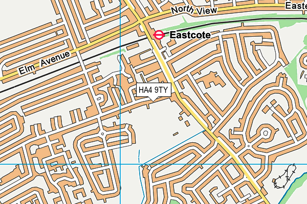HA4 9TY map - OS VectorMap District (Ordnance Survey)