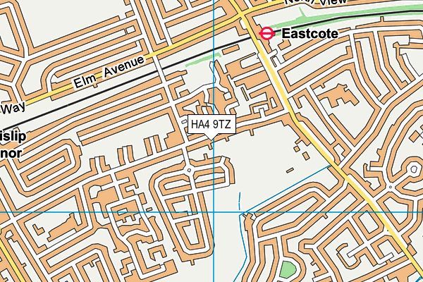 HA4 9TZ map - OS VectorMap District (Ordnance Survey)