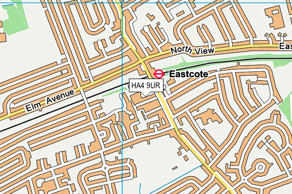 HA4 9UR map - OS VectorMap District (Ordnance Survey)