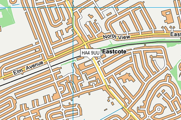 HA4 9UU map - OS VectorMap District (Ordnance Survey)