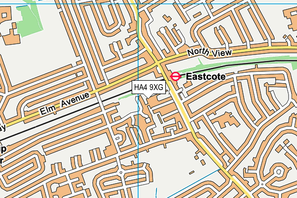 HA4 9XG map - OS VectorMap District (Ordnance Survey)