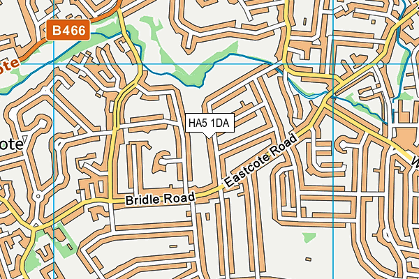 HA5 1DA map - OS VectorMap District (Ordnance Survey)