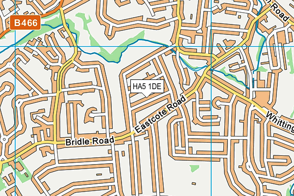HA5 1DE map - OS VectorMap District (Ordnance Survey)