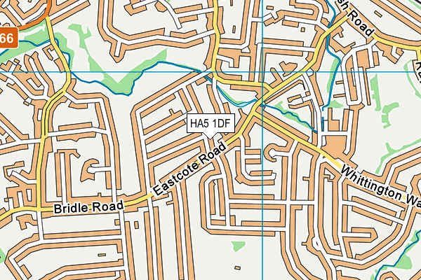 HA5 1DF map - OS VectorMap District (Ordnance Survey)
