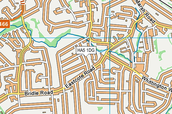 HA5 1DG map - OS VectorMap District (Ordnance Survey)