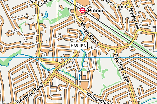 HA5 1EA map - OS VectorMap District (Ordnance Survey)