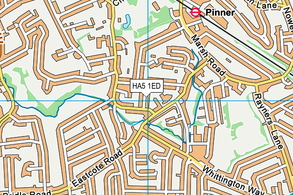 HA5 1ED map - OS VectorMap District (Ordnance Survey)