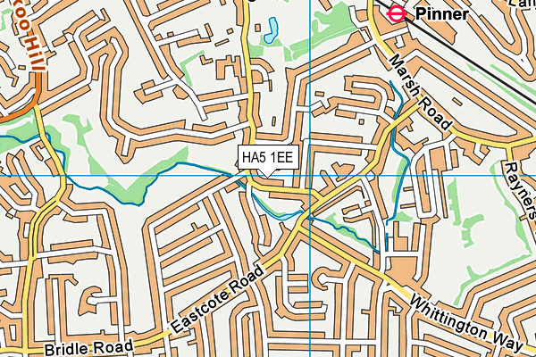 HA5 1EE map - OS VectorMap District (Ordnance Survey)