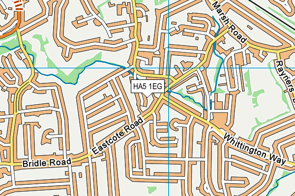 HA5 1EG map - OS VectorMap District (Ordnance Survey)