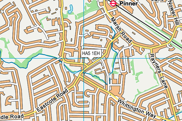 HA5 1EH map - OS VectorMap District (Ordnance Survey)