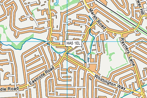 HA5 1EL map - OS VectorMap District (Ordnance Survey)