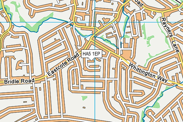HA5 1EP map - OS VectorMap District (Ordnance Survey)