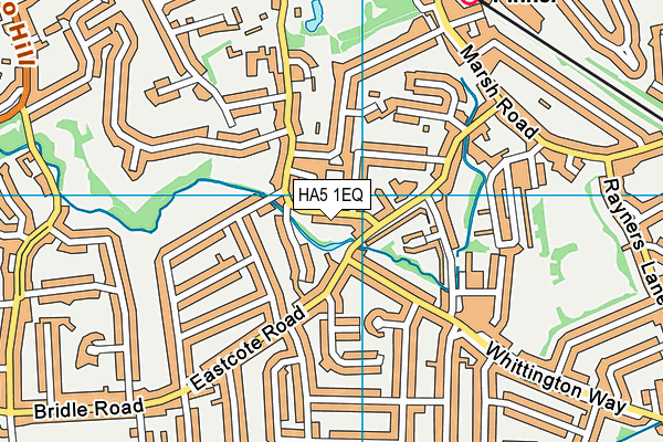 HA5 1EQ map - OS VectorMap District (Ordnance Survey)
