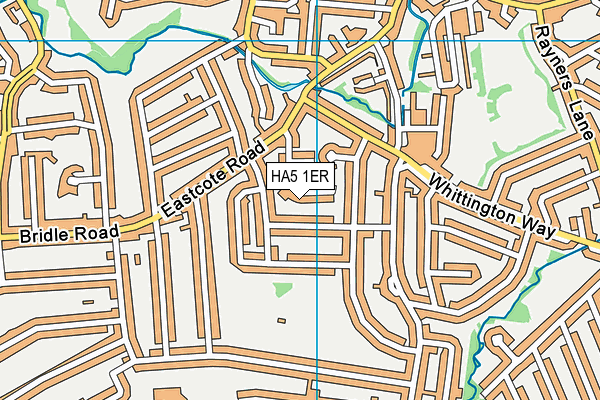 HA5 1ER map - OS VectorMap District (Ordnance Survey)