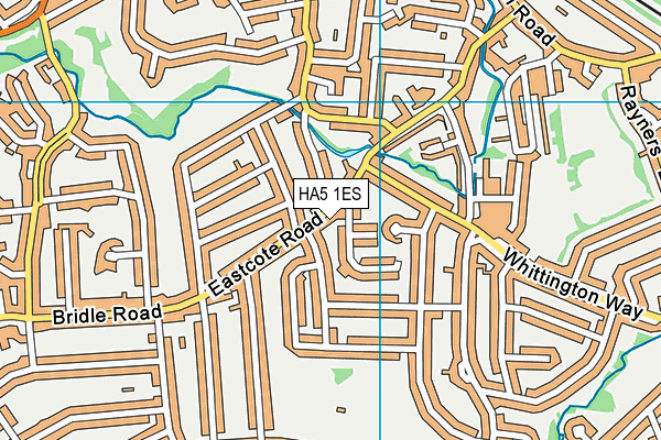 HA5 1ES map - OS VectorMap District (Ordnance Survey)