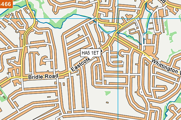 HA5 1ET map - OS VectorMap District (Ordnance Survey)