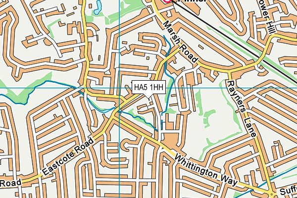 HA5 1HH map - OS VectorMap District (Ordnance Survey)