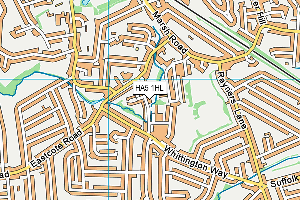 HA5 1HL map - OS VectorMap District (Ordnance Survey)