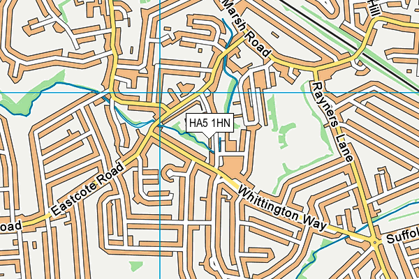 HA5 1HN map - OS VectorMap District (Ordnance Survey)