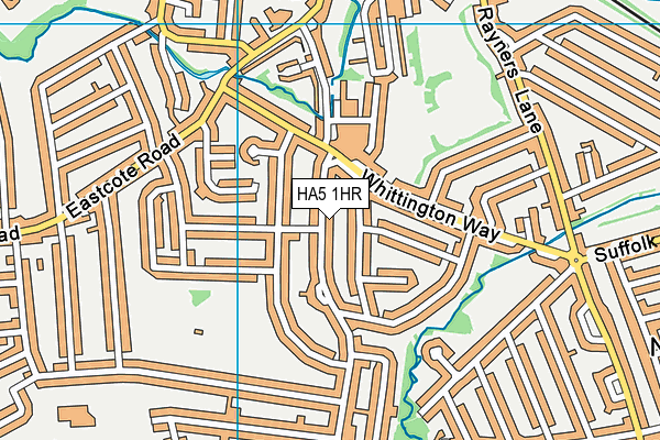 HA5 1HR map - OS VectorMap District (Ordnance Survey)