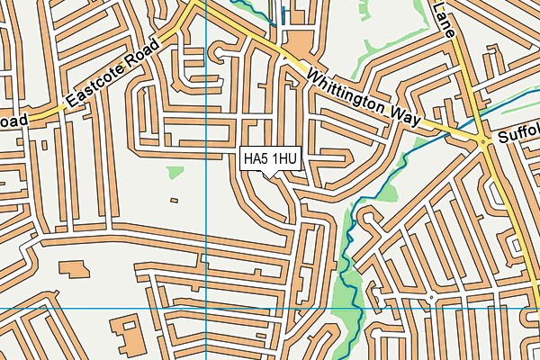 HA5 1HU map - OS VectorMap District (Ordnance Survey)