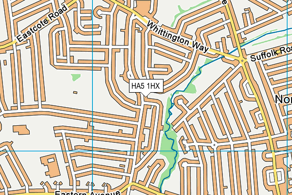 HA5 1HX map - OS VectorMap District (Ordnance Survey)