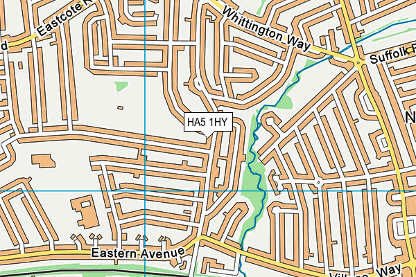 HA5 1HY map - OS VectorMap District (Ordnance Survey)