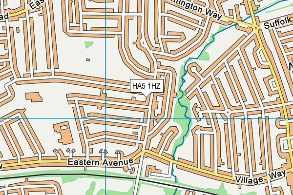 HA5 1HZ map - OS VectorMap District (Ordnance Survey)