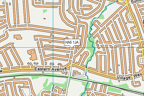 HA5 1JA map - OS VectorMap District (Ordnance Survey)