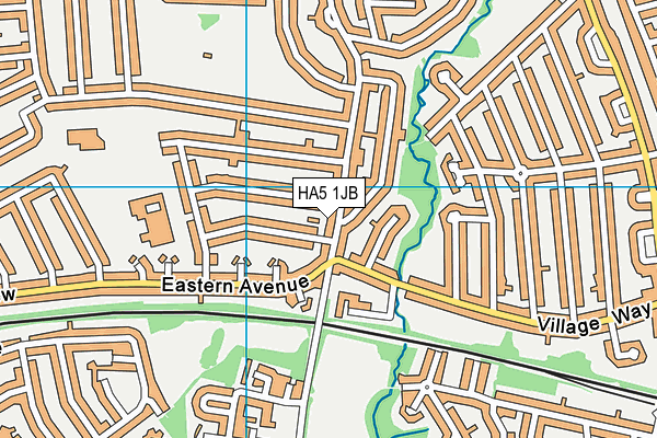 HA5 1JB map - OS VectorMap District (Ordnance Survey)
