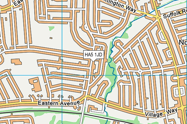 HA5 1JD map - OS VectorMap District (Ordnance Survey)