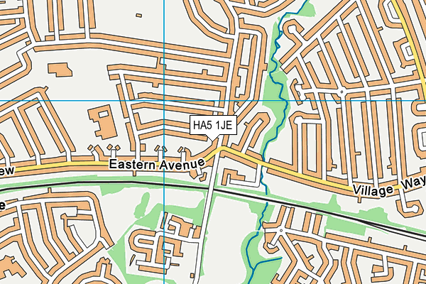 HA5 1JE map - OS VectorMap District (Ordnance Survey)
