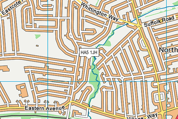 HA5 1JH map - OS VectorMap District (Ordnance Survey)