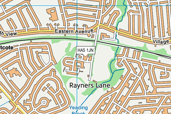 Roxbourne Park map (HA5 1JN) - OS VectorMap District (Ordnance Survey)