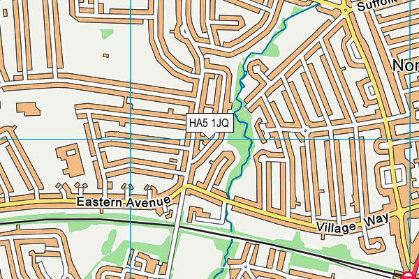 HA5 1JQ map - OS VectorMap District (Ordnance Survey)