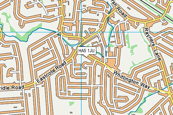 HA5 1JU map - OS VectorMap District (Ordnance Survey)