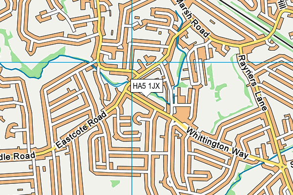 HA5 1JX map - OS VectorMap District (Ordnance Survey)