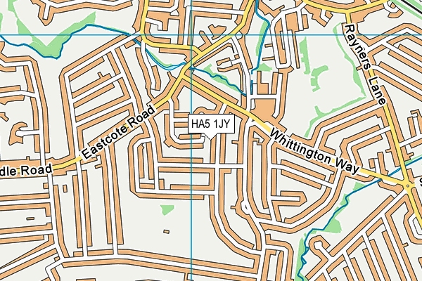 HA5 1JY map - OS VectorMap District (Ordnance Survey)