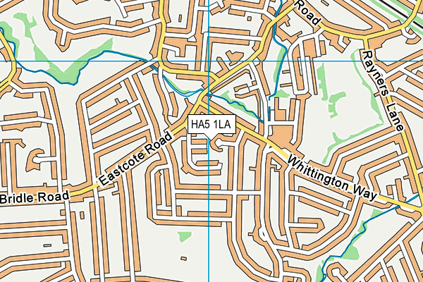 HA5 1LA map - OS VectorMap District (Ordnance Survey)