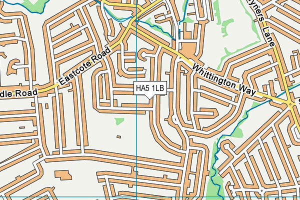 HA5 1LB map - OS VectorMap District (Ordnance Survey)