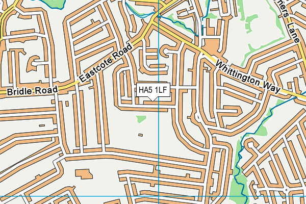 HA5 1LF map - OS VectorMap District (Ordnance Survey)